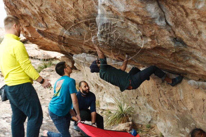 Bouldering in Hueco Tanks on 03/08/2019 with Blue Lizard Climbing and Yoga

Filename: SRM_20190308_1511360.jpg
Aperture: f/2.8
Shutter Speed: 1/320
Body: Canon EOS-1D Mark II
Lens: Canon EF 50mm f/1.8 II