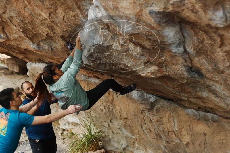 Bouldering in Hueco Tanks on 03/08/2019 with Blue Lizard Climbing and Yoga

Filename: SRM_20190308_1513160.jpg
Aperture: f/2.8
Shutter Speed: 1/400
Body: Canon EOS-1D Mark II
Lens: Canon EF 50mm f/1.8 II