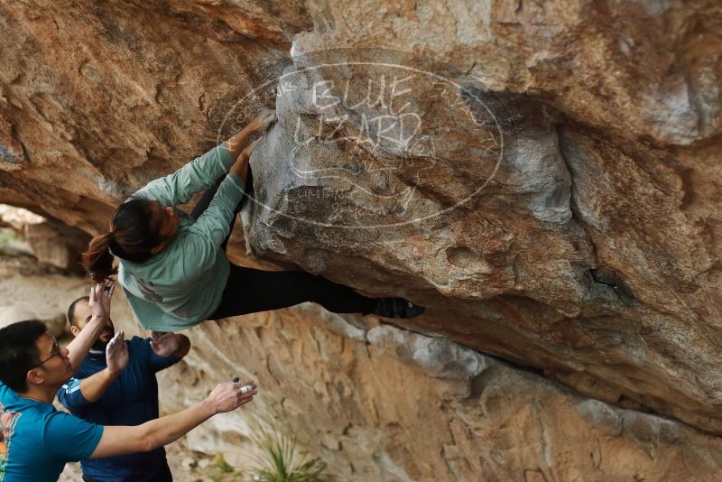 Bouldering in Hueco Tanks on 03/08/2019 with Blue Lizard Climbing and Yoga

Filename: SRM_20190308_1513220.jpg
Aperture: f/2.8
Shutter Speed: 1/400
Body: Canon EOS-1D Mark II
Lens: Canon EF 50mm f/1.8 II