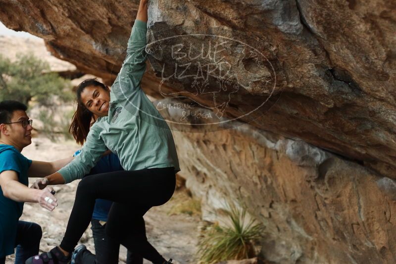 Bouldering in Hueco Tanks on 03/08/2019 with Blue Lizard Climbing and Yoga

Filename: SRM_20190308_1513240.jpg
Aperture: f/2.8
Shutter Speed: 1/500
Body: Canon EOS-1D Mark II
Lens: Canon EF 50mm f/1.8 II