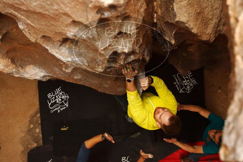 Bouldering in Hueco Tanks on 03/08/2019 with Blue Lizard Climbing and Yoga

Filename: SRM_20190308_1631520.jpg
Aperture: f/2.8
Shutter Speed: 1/160
Body: Canon EOS-1D Mark II
Lens: Canon EF 16-35mm f/2.8 L