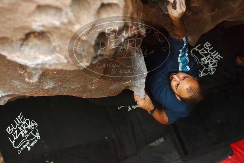 Bouldering in Hueco Tanks on 03/08/2019 with Blue Lizard Climbing and Yoga

Filename: SRM_20190308_1634360.jpg
Aperture: f/2.5
Shutter Speed: 1/125
Body: Canon EOS-1D Mark II
Lens: Canon EF 50mm f/1.8 II