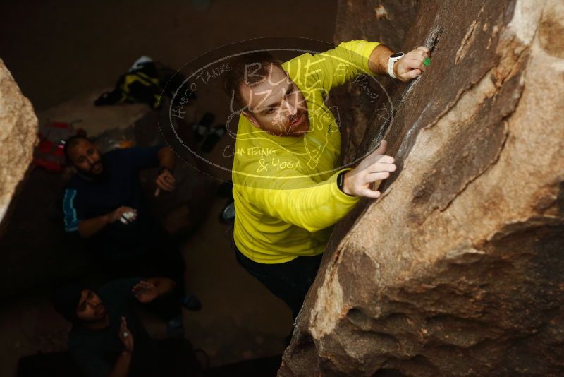 Bouldering in Hueco Tanks on 03/08/2019 with Blue Lizard Climbing and Yoga

Filename: SRM_20190308_1639360.jpg
Aperture: f/2.8
Shutter Speed: 1/400
Body: Canon EOS-1D Mark II
Lens: Canon EF 50mm f/1.8 II