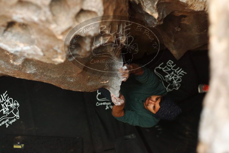 Bouldering in Hueco Tanks on 03/08/2019 with Blue Lizard Climbing and Yoga

Filename: SRM_20190308_1644380.jpg
Aperture: f/2.5
Shutter Speed: 1/160
Body: Canon EOS-1D Mark II
Lens: Canon EF 50mm f/1.8 II