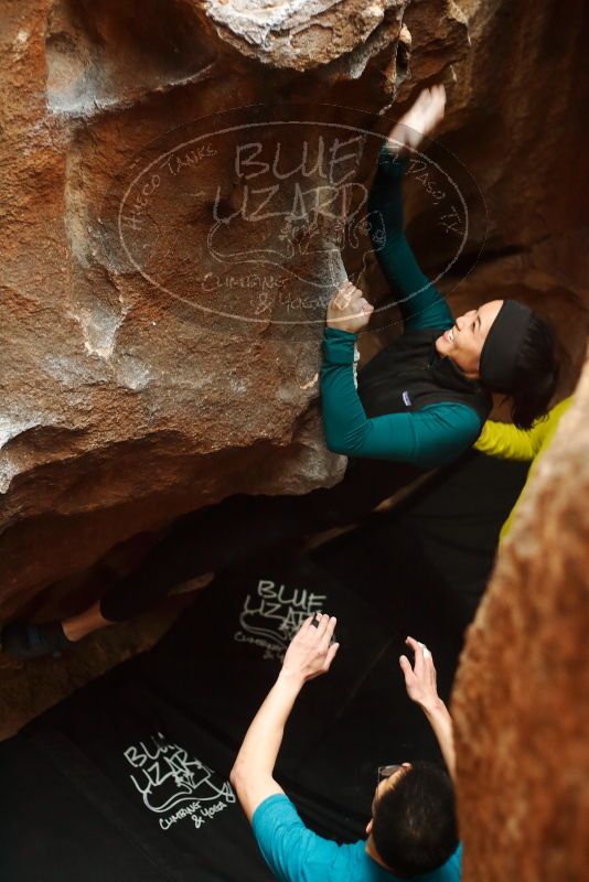 Bouldering in Hueco Tanks on 03/08/2019 with Blue Lizard Climbing and Yoga

Filename: SRM_20190308_1658280.jpg
Aperture: f/2.5
Shutter Speed: 1/80
Body: Canon EOS-1D Mark II
Lens: Canon EF 50mm f/1.8 II