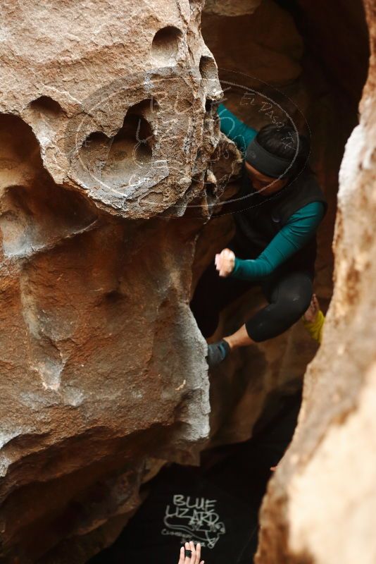 Bouldering in Hueco Tanks on 03/08/2019 with Blue Lizard Climbing and Yoga

Filename: SRM_20190308_1658490.jpg
Aperture: f/2.5
Shutter Speed: 1/80
Body: Canon EOS-1D Mark II
Lens: Canon EF 50mm f/1.8 II