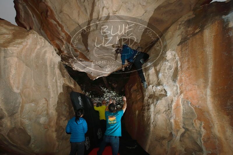 Bouldering in Hueco Tanks on 03/08/2019 with Blue Lizard Climbing and Yoga

Filename: SRM_20190308_1719160.jpg
Aperture: f/5.6
Shutter Speed: 1/250
Body: Canon EOS-1D Mark II
Lens: Canon EF 16-35mm f/2.8 L