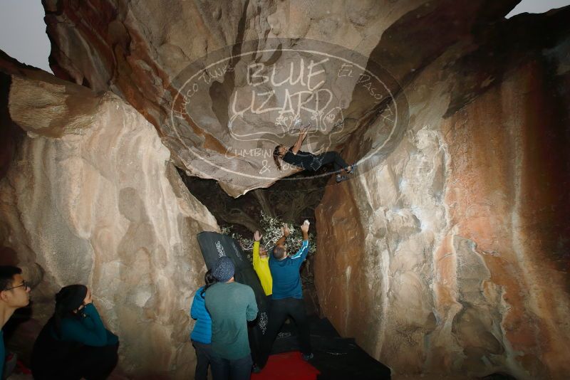 Bouldering in Hueco Tanks on 03/08/2019 with Blue Lizard Climbing and Yoga

Filename: SRM_20190308_1725210.jpg
Aperture: f/5.6
Shutter Speed: 1/250
Body: Canon EOS-1D Mark II
Lens: Canon EF 16-35mm f/2.8 L