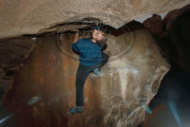 Bouldering in Hueco Tanks on 03/08/2019 with Blue Lizard Climbing and Yoga

Filename: SRM_20190308_1732320.jpg
Aperture: f/5.6
Shutter Speed: 1/250
Body: Canon EOS-1D Mark II
Lens: Canon EF 16-35mm f/2.8 L