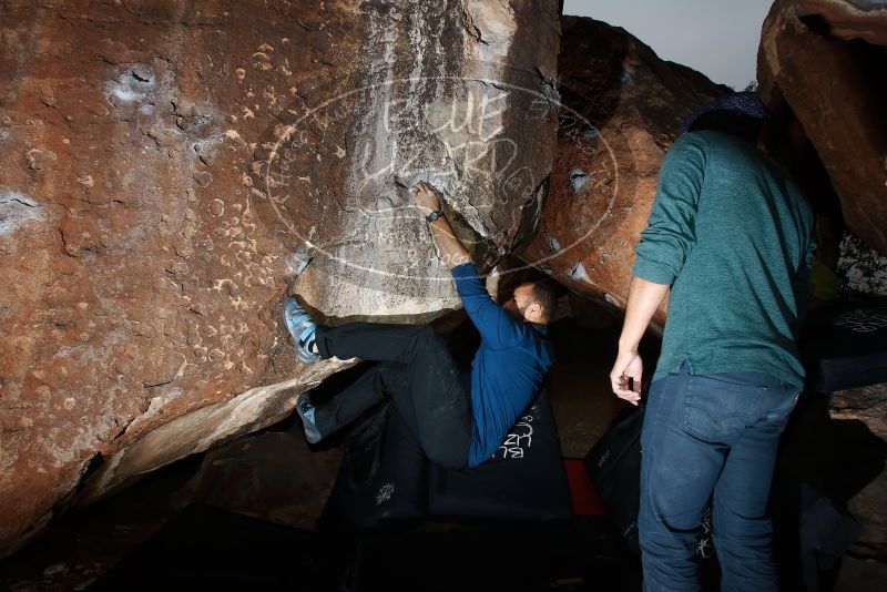 Bouldering in Hueco Tanks on 03/08/2019 with Blue Lizard Climbing and Yoga

Filename: SRM_20190308_1752360.jpg
Aperture: f/5.6
Shutter Speed: 1/250
Body: Canon EOS-1D Mark II
Lens: Canon EF 16-35mm f/2.8 L