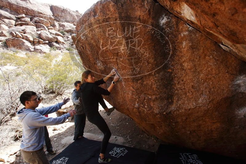 Bouldering in Hueco Tanks on 03/09/2019 with Blue Lizard Climbing and Yoga

Filename: SRM_20190309_1153180.jpg
Aperture: f/5.6
Shutter Speed: 1/320
Body: Canon EOS-1D Mark II
Lens: Canon EF 16-35mm f/2.8 L