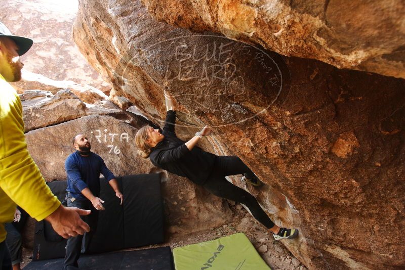 Bouldering in Hueco Tanks on 03/09/2019 with Blue Lizard Climbing and Yoga

Filename: SRM_20190309_1225300.jpg
Aperture: f/5.6
Shutter Speed: 1/200
Body: Canon EOS-1D Mark II
Lens: Canon EF 16-35mm f/2.8 L