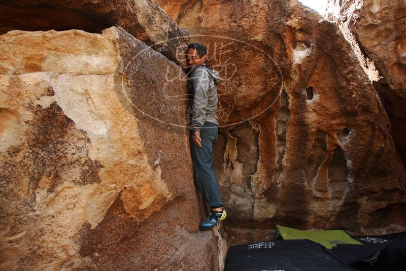 Bouldering in Hueco Tanks on 03/09/2019 with Blue Lizard Climbing and Yoga

Filename: SRM_20190309_1304260.jpg
Aperture: f/5.6
Shutter Speed: 1/400
Body: Canon EOS-1D Mark II
Lens: Canon EF 16-35mm f/2.8 L