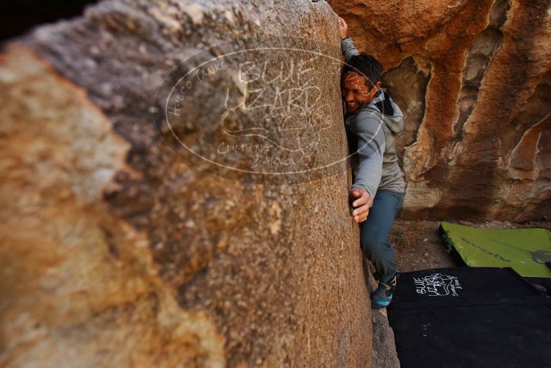 Bouldering in Hueco Tanks on 03/09/2019 with Blue Lizard Climbing and Yoga

Filename: SRM_20190309_1315440.jpg
Aperture: f/5.6
Shutter Speed: 1/320
Body: Canon EOS-1D Mark II
Lens: Canon EF 16-35mm f/2.8 L