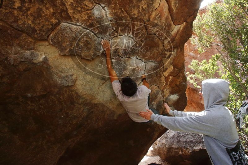 Bouldering in Hueco Tanks on 03/09/2019 with Blue Lizard Climbing and Yoga

Filename: SRM_20190309_1327420.jpg
Aperture: f/5.6
Shutter Speed: 1/200
Body: Canon EOS-1D Mark II
Lens: Canon EF 16-35mm f/2.8 L