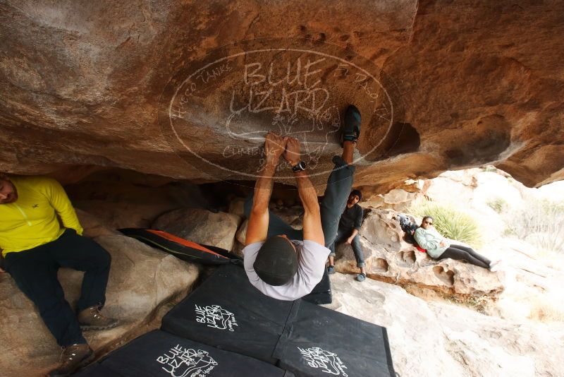 Bouldering in Hueco Tanks on 03/09/2019 with Blue Lizard Climbing and Yoga

Filename: SRM_20190309_1521560.jpg
Aperture: f/7.1
Shutter Speed: 1/250
Body: Canon EOS-1D Mark II
Lens: Canon EF 16-35mm f/2.8 L