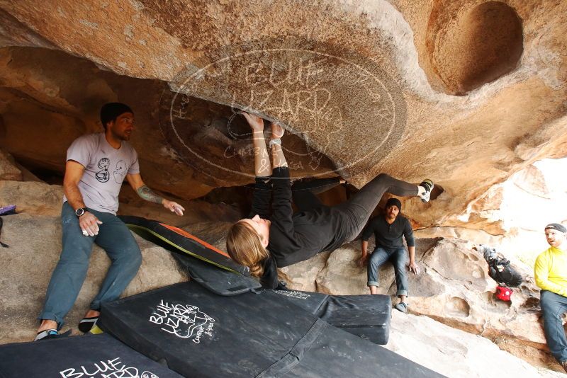 Bouldering in Hueco Tanks on 03/09/2019 with Blue Lizard Climbing and Yoga

Filename: SRM_20190309_1530530.jpg
Aperture: f/5.6
Shutter Speed: 1/250
Body: Canon EOS-1D Mark II
Lens: Canon EF 16-35mm f/2.8 L