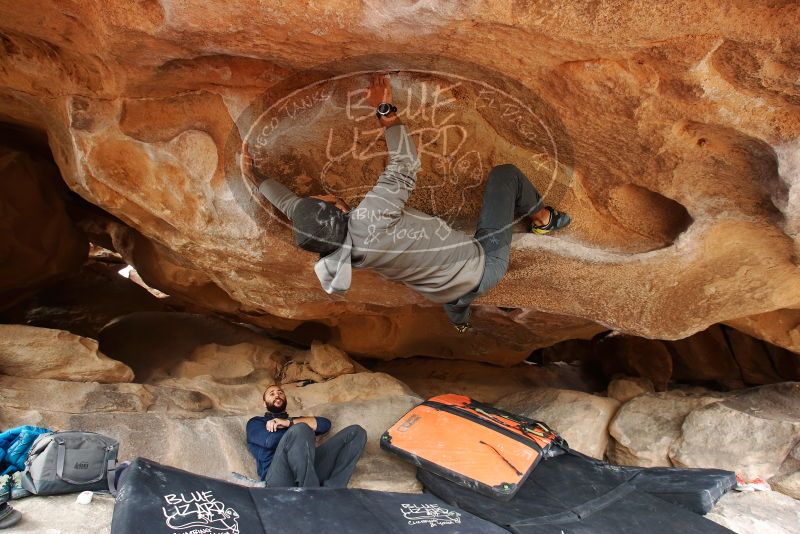 Bouldering in Hueco Tanks on 03/09/2019 with Blue Lizard Climbing and Yoga

Filename: SRM_20190309_1614460.jpg
Aperture: f/5.6
Shutter Speed: 1/160
Body: Canon EOS-1D Mark II
Lens: Canon EF 16-35mm f/2.8 L