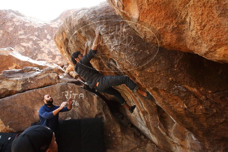 Bouldering in Hueco Tanks on 03/09/2019 with Blue Lizard Climbing and Yoga

Filename: SRM_20190309_1224310.jpg
Aperture: f/5.6
Shutter Speed: 1/320
Body: Canon EOS-1D Mark II
Lens: Canon EF 16-35mm f/2.8 L