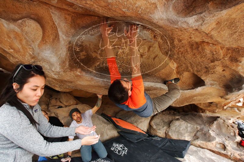 Bouldering in Hueco Tanks on 03/09/2019 with Blue Lizard Climbing and Yoga

Filename: SRM_20190309_1533090.jpg
Aperture: f/5.6
Shutter Speed: 1/250
Body: Canon EOS-1D Mark II
Lens: Canon EF 16-35mm f/2.8 L