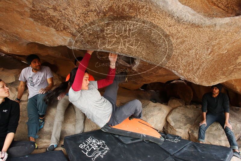 Bouldering in Hueco Tanks on 03/09/2019 with Blue Lizard Climbing and Yoga

Filename: SRM_20190309_1536120.jpg
Aperture: f/5.6
Shutter Speed: 1/250
Body: Canon EOS-1D Mark II
Lens: Canon EF 16-35mm f/2.8 L