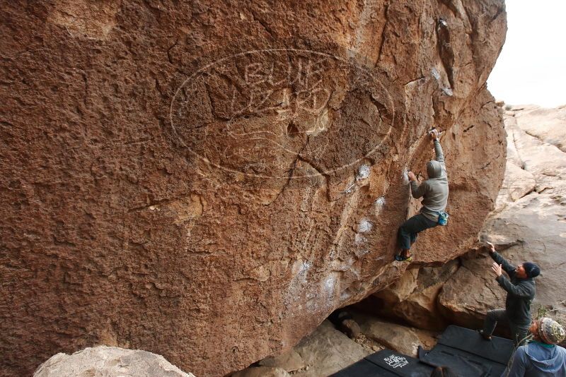 Bouldering in Hueco Tanks on 03/10/2019 with Blue Lizard Climbing and Yoga

Filename: SRM_20190310_1456490.jpg
Aperture: f/5.6
Shutter Speed: 1/320
Body: Canon EOS-1D Mark II
Lens: Canon EF 16-35mm f/2.8 L