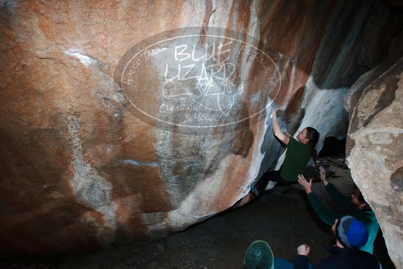 Bouldering in Hueco Tanks on 03/15/2019 with Blue Lizard Climbing and Yoga

Filename: SRM_20190315_1316020.jpg
Aperture: f/8.0
Shutter Speed: 1/250
Body: Canon EOS-1D Mark II
Lens: Canon EF 16-35mm f/2.8 L