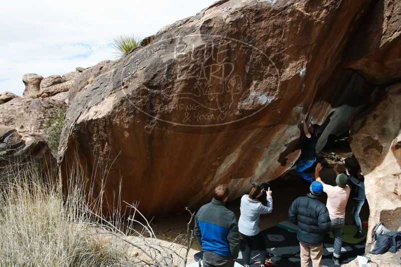 Bouldering in Hueco Tanks on 03/15/2019 with Blue Lizard Climbing and Yoga

Filename: SRM_20190315_1342160.jpg
Aperture: f/8.0
Shutter Speed: 1/250
Body: Canon EOS-1D Mark II
Lens: Canon EF 16-35mm f/2.8 L