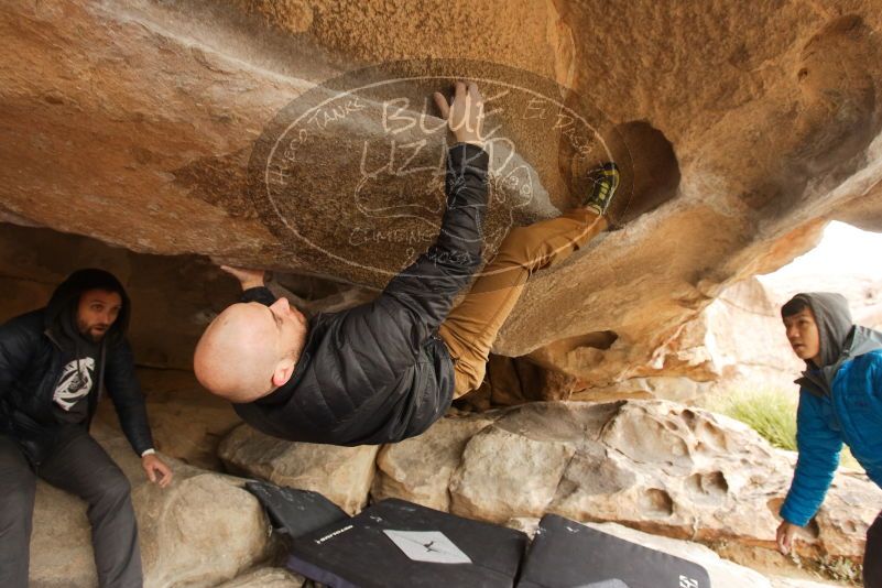 Bouldering in Hueco Tanks on 03/16/2019 with Blue Lizard Climbing and Yoga

Filename: SRM_20190316_1215330.jpg
Aperture: f/5.0
Shutter Speed: 1/125
Body: Canon EOS-1D Mark II
Lens: Canon EF 16-35mm f/2.8 L