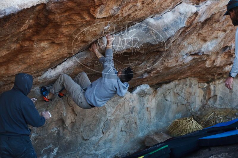 Bouldering in Hueco Tanks on 03/17/2019 with Blue Lizard Climbing and Yoga

Filename: SRM_20190317_1009110.jpg
Aperture: f/4.0
Shutter Speed: 1/250
Body: Canon EOS-1D Mark II
Lens: Canon EF 50mm f/1.8 II