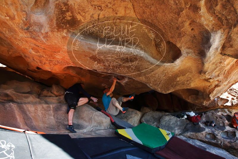 Bouldering in Hueco Tanks on 03/17/2019 with Blue Lizard Climbing and Yoga

Filename: SRM_20190317_1612140.jpg
Aperture: f/5.6
Shutter Speed: 1/250
Body: Canon EOS-1D Mark II
Lens: Canon EF 16-35mm f/2.8 L