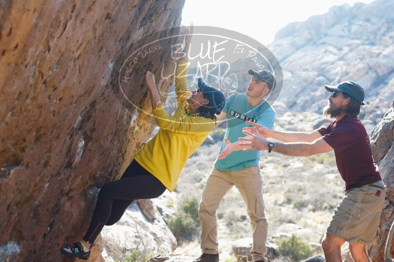 Bouldering in Hueco Tanks on 03/17/2019 with Blue Lizard Climbing and Yoga

Filename: SRM_20190317_1700520.jpg
Aperture: f/4.0
Shutter Speed: 1/320
Body: Canon EOS-1D Mark II
Lens: Canon EF 50mm f/1.8 II