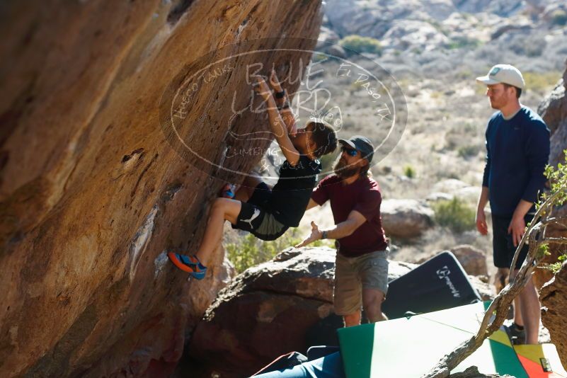 Bouldering in Hueco Tanks on 03/17/2019 with Blue Lizard Climbing and Yoga

Filename: SRM_20190317_1711140.jpg
Aperture: f/4.0
Shutter Speed: 1/250
Body: Canon EOS-1D Mark II
Lens: Canon EF 50mm f/1.8 II