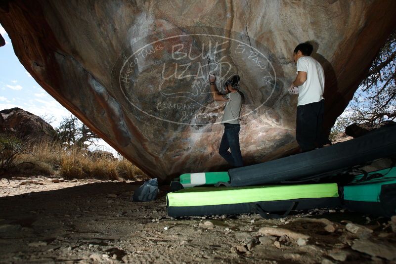 Bouldering in Hueco Tanks on 03/20/2019 with Blue Lizard Climbing and Yoga

Filename: SRM_20190320_1247170.jpg
Aperture: f/5.6
Shutter Speed: 1/250
Body: Canon EOS-1D Mark II
Lens: Canon EF 16-35mm f/2.8 L