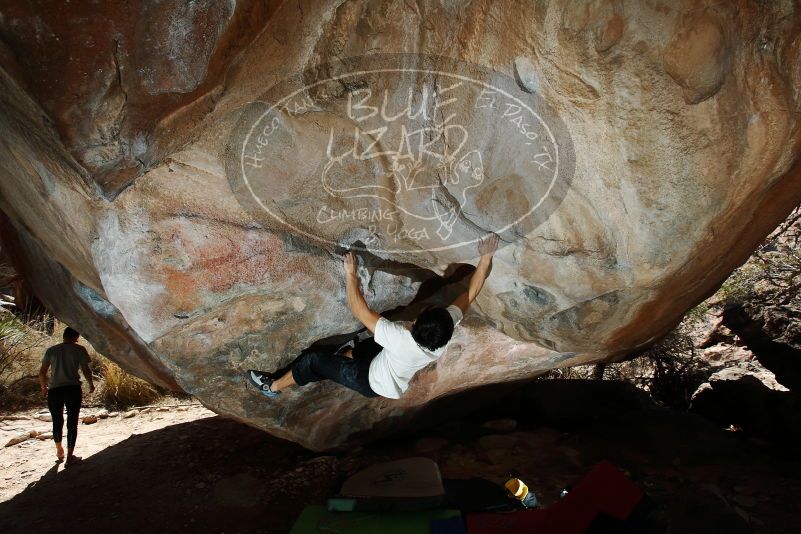 Bouldering in Hueco Tanks on 03/20/2019 with Blue Lizard Climbing and Yoga

Filename: SRM_20190320_1320390.jpg
Aperture: f/6.3
Shutter Speed: 1/250
Body: Canon EOS-1D Mark II
Lens: Canon EF 16-35mm f/2.8 L