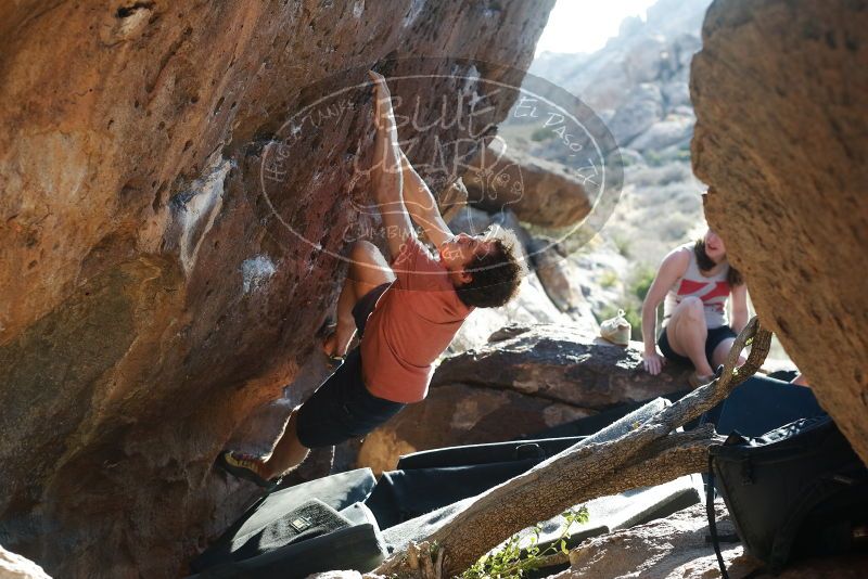 Bouldering in Hueco Tanks on 03/29/2019 with Blue Lizard Climbing and Yoga

Filename: SRM_20190329_1737530.jpg
Aperture: f/4.0
Shutter Speed: 1/250
Body: Canon EOS-1D Mark II
Lens: Canon EF 50mm f/1.8 II