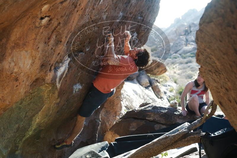 Bouldering in Hueco Tanks on 03/29/2019 with Blue Lizard Climbing and Yoga

Filename: SRM_20190329_1737590.jpg
Aperture: f/4.0
Shutter Speed: 1/250
Body: Canon EOS-1D Mark II
Lens: Canon EF 50mm f/1.8 II