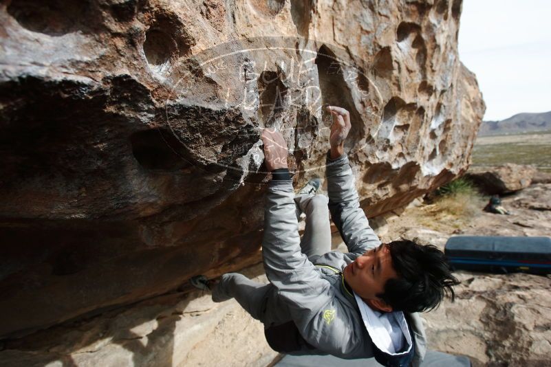 Bouldering in Hueco Tanks on 03/30/2019 with Blue Lizard Climbing and Yoga

Filename: SRM_20190330_0955040.jpg
Aperture: f/5.6
Shutter Speed: 1/320
Body: Canon EOS-1D Mark II
Lens: Canon EF 16-35mm f/2.8 L