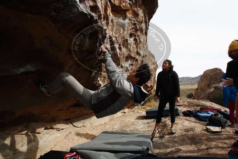 Bouldering in Hueco Tanks on 03/30/2019 with Blue Lizard Climbing and Yoga

Filename: SRM_20190330_0958310.jpg
Aperture: f/5.6
Shutter Speed: 1/500
Body: Canon EOS-1D Mark II
Lens: Canon EF 16-35mm f/2.8 L