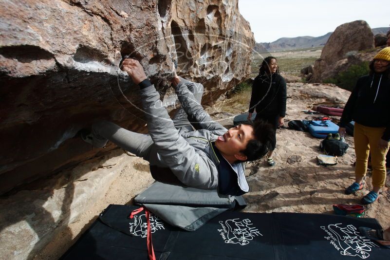 Bouldering in Hueco Tanks on 03/30/2019 with Blue Lizard Climbing and Yoga

Filename: SRM_20190330_0958370.jpg
Aperture: f/5.6
Shutter Speed: 1/400
Body: Canon EOS-1D Mark II
Lens: Canon EF 16-35mm f/2.8 L