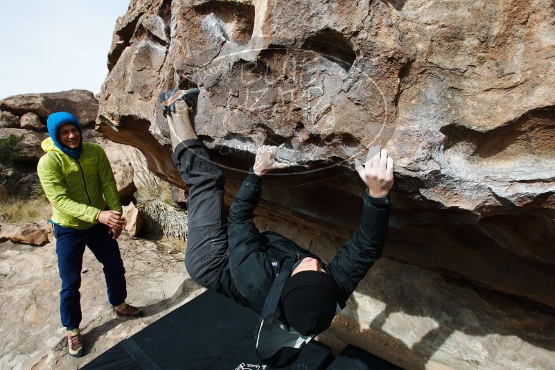 Bouldering in Hueco Tanks on 03/30/2019 with Blue Lizard Climbing and Yoga

Filename: SRM_20190330_1011220.jpg
Aperture: f/5.6
Shutter Speed: 1/400
Body: Canon EOS-1D Mark II
Lens: Canon EF 16-35mm f/2.8 L