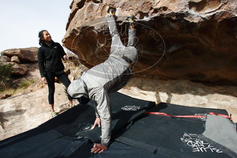 Bouldering in Hueco Tanks on 03/30/2019 with Blue Lizard Climbing and Yoga

Filename: SRM_20190330_1012520.jpg
Aperture: f/5.6
Shutter Speed: 1/400
Body: Canon EOS-1D Mark II
Lens: Canon EF 16-35mm f/2.8 L