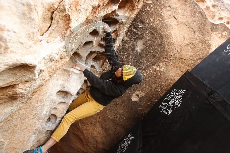 Bouldering in Hueco Tanks on 03/30/2019 with Blue Lizard Climbing and Yoga

Filename: SRM_20190330_1124380.jpg
Aperture: f/5.0
Shutter Speed: 1/320
Body: Canon EOS-1D Mark II
Lens: Canon EF 16-35mm f/2.8 L