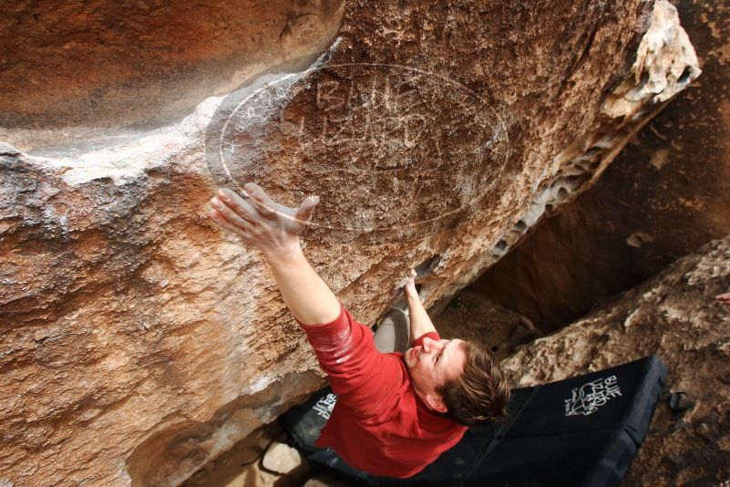 Bouldering in Hueco Tanks on 03/30/2019 with Blue Lizard Climbing and Yoga

Filename: SRM_20190330_1513500.jpg
Aperture: f/5.6
Shutter Speed: 1/250
Body: Canon EOS-1D Mark II
Lens: Canon EF 16-35mm f/2.8 L