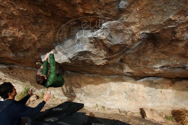 Bouldering in Hueco Tanks on 03/30/2019 with Blue Lizard Climbing and Yoga

Filename: SRM_20190330_1625470.jpg
Aperture: f/5.6
Shutter Speed: 1/400
Body: Canon EOS-1D Mark II
Lens: Canon EF 16-35mm f/2.8 L