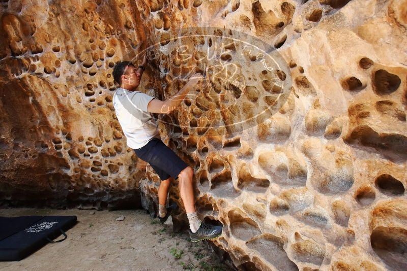 Bouldering in Hueco Tanks on 04/26/2019 with Blue Lizard Climbing and Yoga

Filename: SRM_20190426_1214460.jpg
Aperture: f/5.6
Shutter Speed: 1/200
Body: Canon EOS-1D Mark II
Lens: Canon EF 16-35mm f/2.8 L