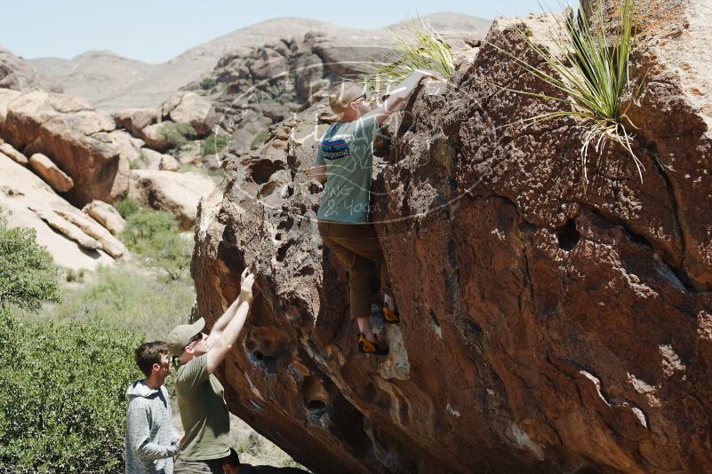 Bouldering in Hueco Tanks on 06/15/2019 with Blue Lizard Climbing and Yoga

Filename: SRM_20190615_1359520.jpg
Aperture: f/4.0
Shutter Speed: 1/640
Body: Canon EOS-1D Mark II
Lens: Canon EF 50mm f/1.8 II