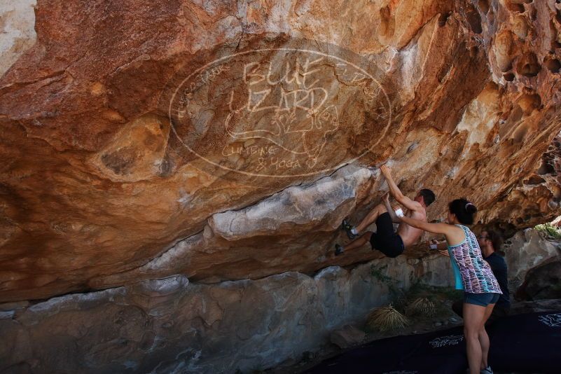 Bouldering in Hueco Tanks on 06/28/2019 with Blue Lizard Climbing and Yoga

Filename: SRM_20190628_1107140.jpg
Aperture: f/5.6
Shutter Speed: 1/640
Body: Canon EOS-1D Mark II
Lens: Canon EF 16-35mm f/2.8 L