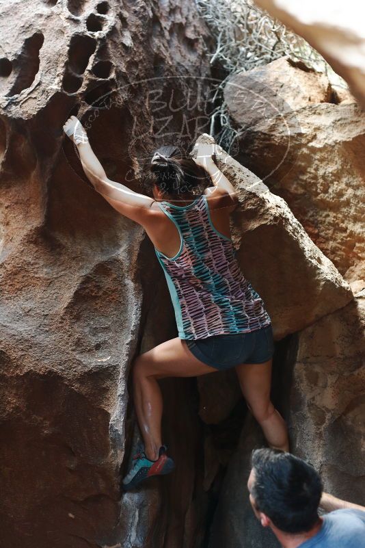 Bouldering in Hueco Tanks on 06/28/2019 with Blue Lizard Climbing and Yoga

Filename: SRM_20190628_1645570.jpg
Aperture: f/3.2
Shutter Speed: 1/125
Body: Canon EOS-1D Mark II
Lens: Canon EF 50mm f/1.8 II