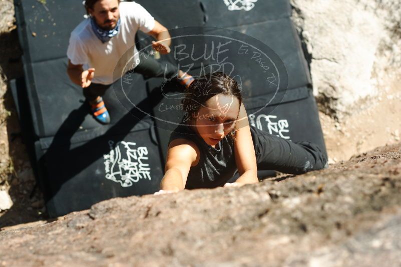 Bouldering in Hueco Tanks on 08/02/2019 with Blue Lizard Climbing and Yoga

Filename: SRM_20190802_1011440.jpg
Aperture: f/4.0
Shutter Speed: 1/800
Body: Canon EOS-1D Mark II
Lens: Canon EF 50mm f/1.8 II